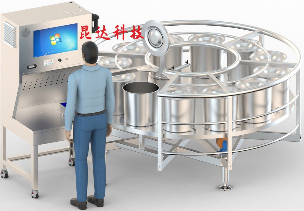 转盘式半自动小料配料系统 Rotary semi-automatic small material batching system